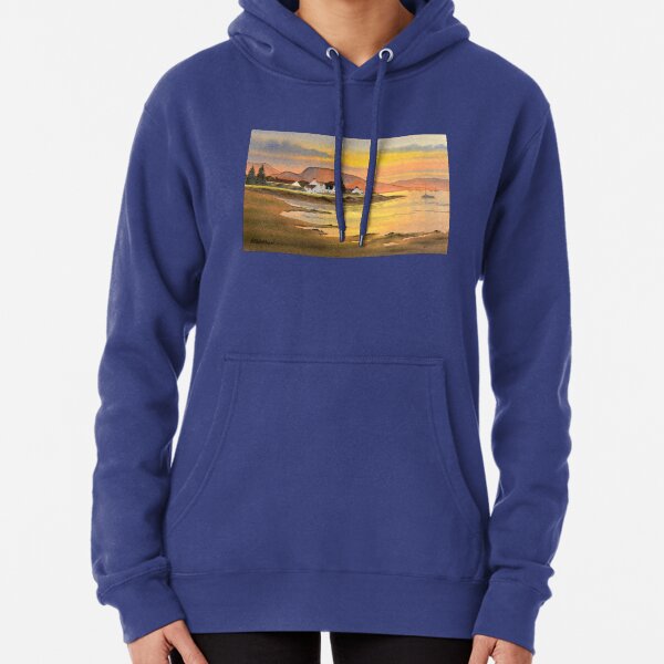 Sunset At Plockton Village Scotland Pullover Hoodie