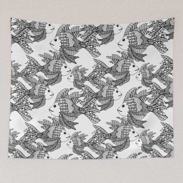 Item preview, Koi Fish Zen Tangle designed and sold by floryavenue.