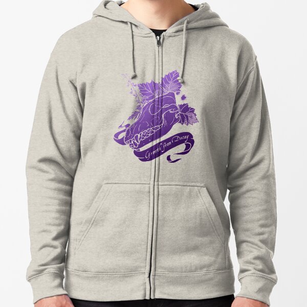 Hollowheart Keep - Gradient Fill, No Outline Zipped Hoodie
