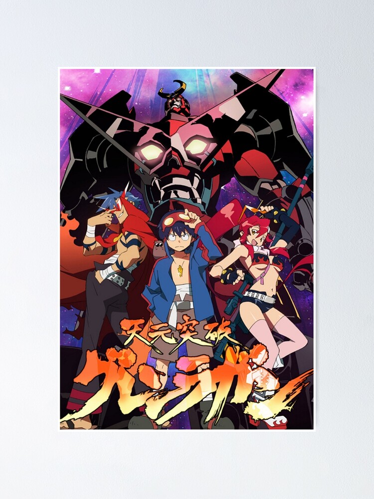 "Gurren Lagann" Poster for Sale by Conboy | Redbubble