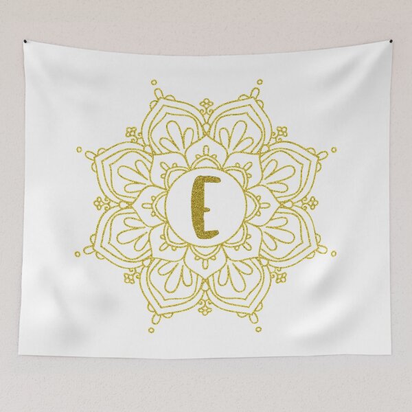 Item preview, Gold Glitter Monogram Mandala Art - Letter E designed and sold by MysticMagpie.