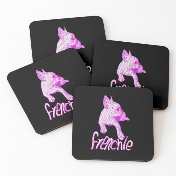 Item preview, French bulldog polygon Pink style designed and sold by Collagedream.