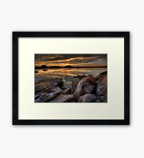 Sundown on the Rocks Framed Print