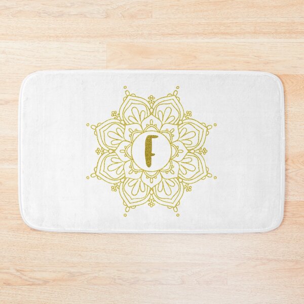 Item preview, Gold Glitter Monogram Mandala Art - Letter F designed and sold by MysticMagpie.