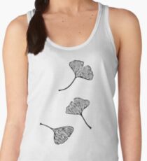 Ginkgo Vector Black on Warm Grey Women's Tank Top