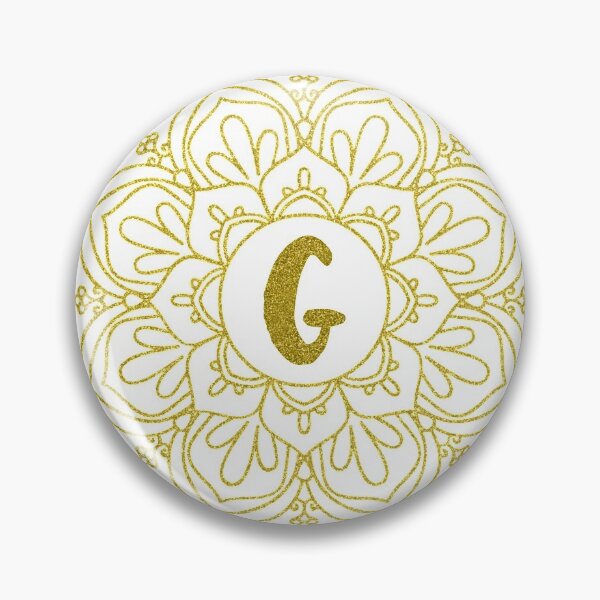 Item preview, Gold Glitter Monogram Mandala Art - Letter G designed and sold by MysticMagpie.