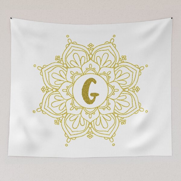 Item preview, Gold Glitter Monogram Mandala Art - Letter G designed and sold by MysticMagpie.