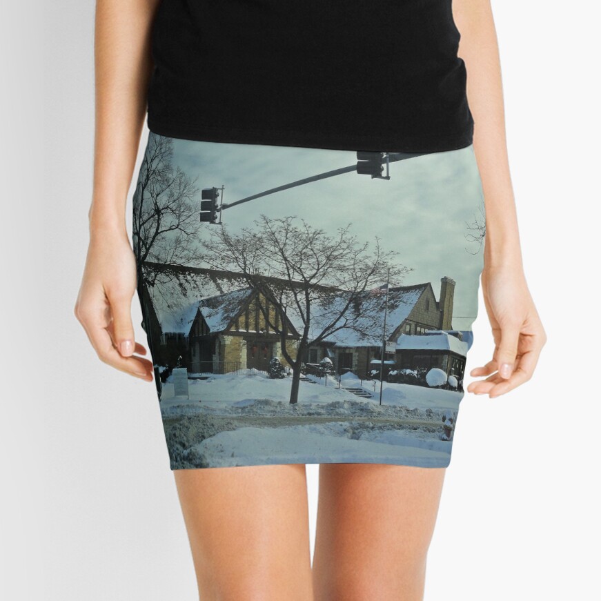 Winter Time Scene Mini Skirt