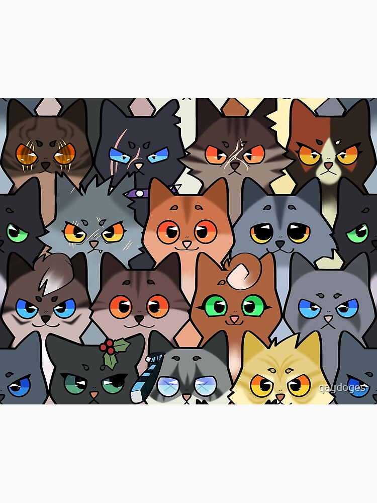 Warrior cats pattern 2 Sticker for Sale by strawbebehmod