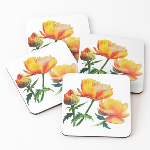 Item preview, Orange Flowers in Watercolor designed and sold by Paintdrips.