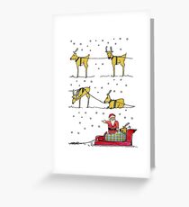 snoozing reindeer Greeting Card