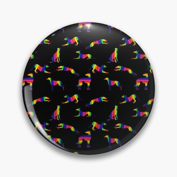 Item preview, Greyt Greyhound Silhouettes - Rainbow Greys on Black designed and sold by GreytGraphicals.