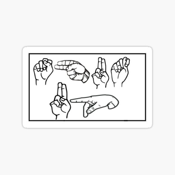 Dope In American Sign Language Sticker For Sale By media Redbubble