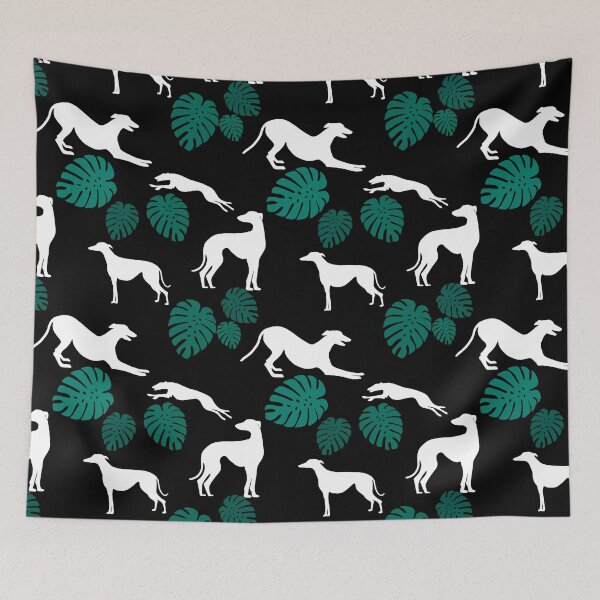 Aperçu de l'œuvre Greyt Greyhound Monstera Jumble créée et vendue par GreytGraphicals.