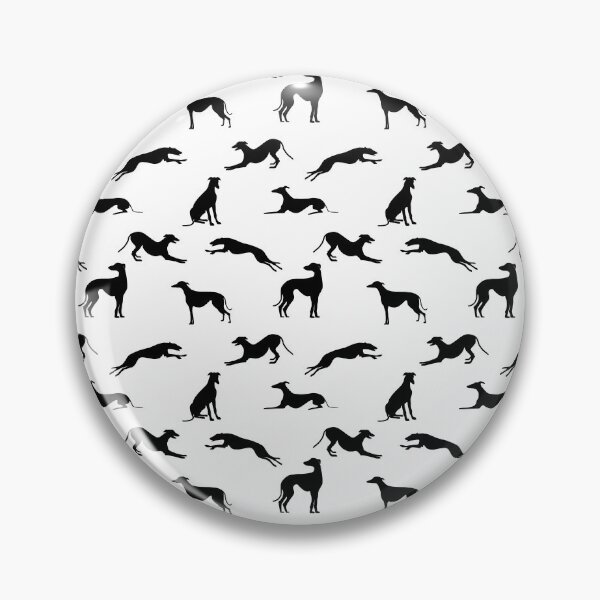 Artikelvorschau, Greyt Greyhound Silhouetten - Schwarz auf Weiß entworfen und verkauft von GreytGraphicals.