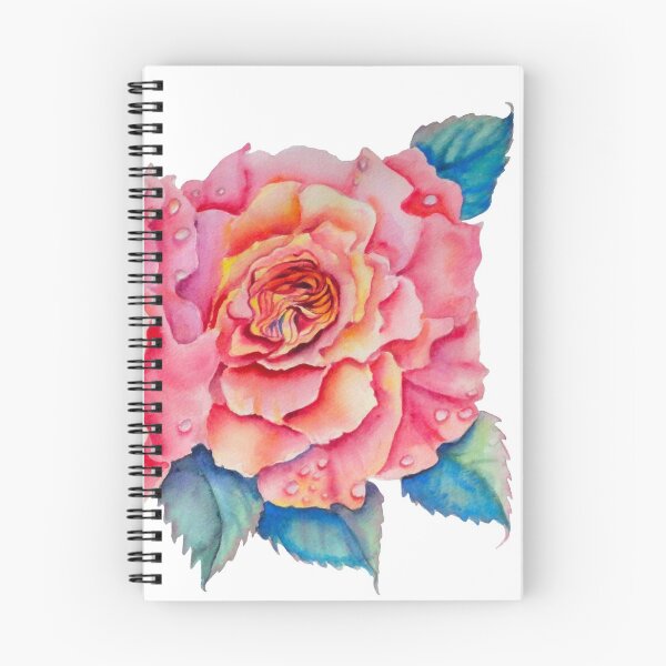 Artikelvorschau, Pfirsichfarbene Aquarellrosen entworfen und verkauft von Paintdrips.