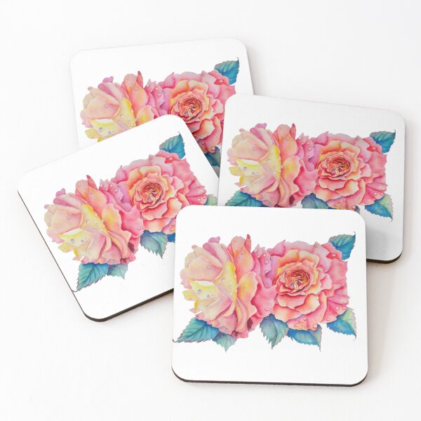 Item preview, Peachy Watercolor Roses designed and sold by Paintdrips.