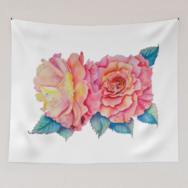 Item preview, Peachy Watercolor Roses designed and sold by Paintdrips.