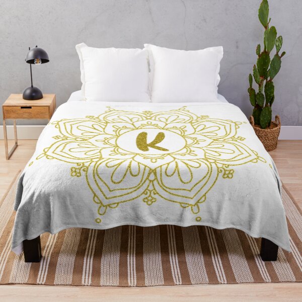 Item preview, Gold Glitter Monogram Mandala Art - Letter K designed and sold by MysticMagpie.