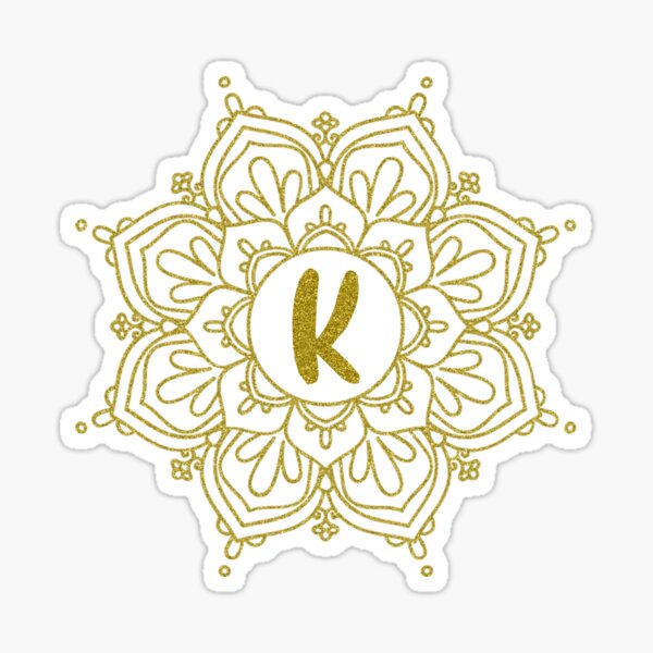 K Monogram Faux Gold Envelope Seal Stickers