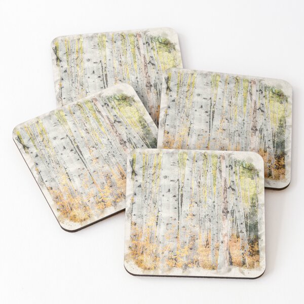 Item preview, Aspen Forest | Scenes From Nature Watercolor Illustration designed and sold by DragonflyDes.