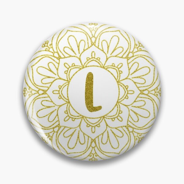 Item preview, Gold Glitter Monogram Mandala Art - Letter L designed and sold by MysticMagpie.