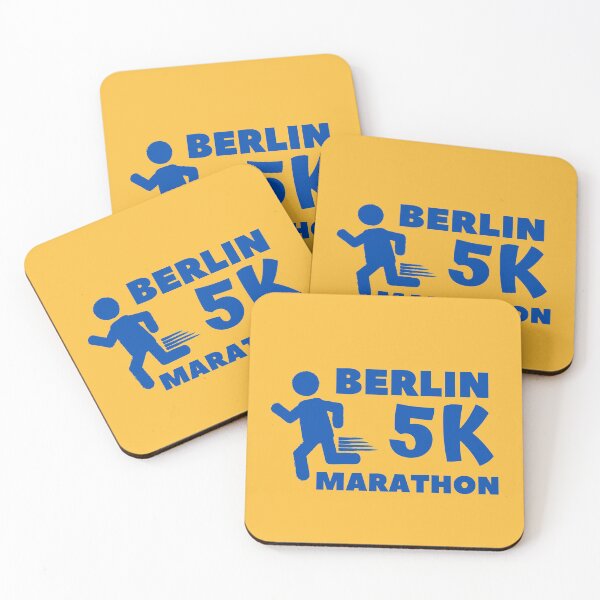 Item preview, Berlin Marathon 5K, Marathoner Gift, Runner's Gift, Running Gift,  Blue, Yellow designed and sold by RaceRunnerz-.