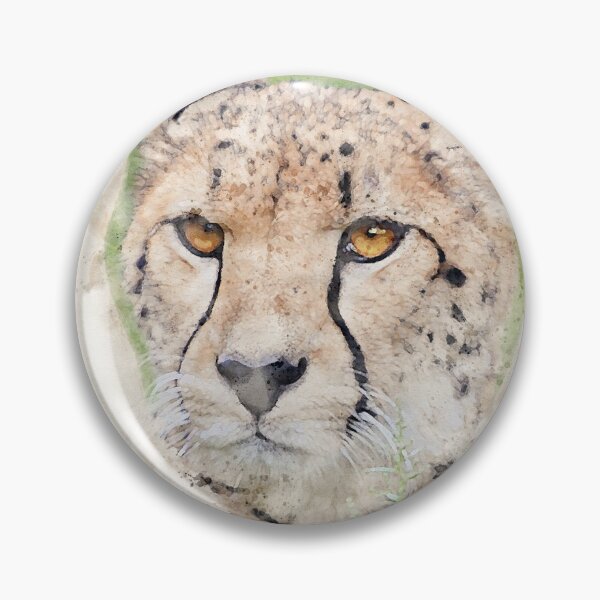 Item preview, Cheetah Face | Wildlife Watercolor Illustration designed and sold by DragonflyDes.