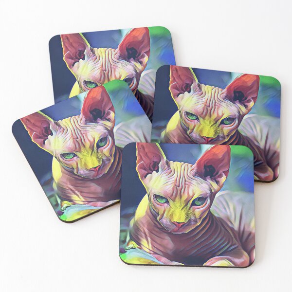 Item preview, Sphynx Cat Abstract Painting Art Design designed and sold by WildMuse44.