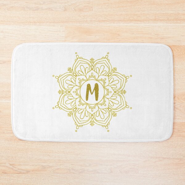 Item preview, Gold Glitter Monogram Mandala Art - Letter M designed and sold by MysticMagpie.