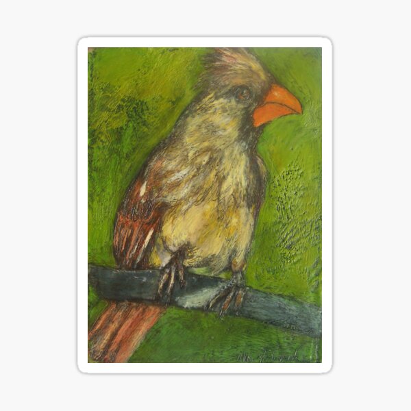 Female Cardinal (Lady of the House) Sticker