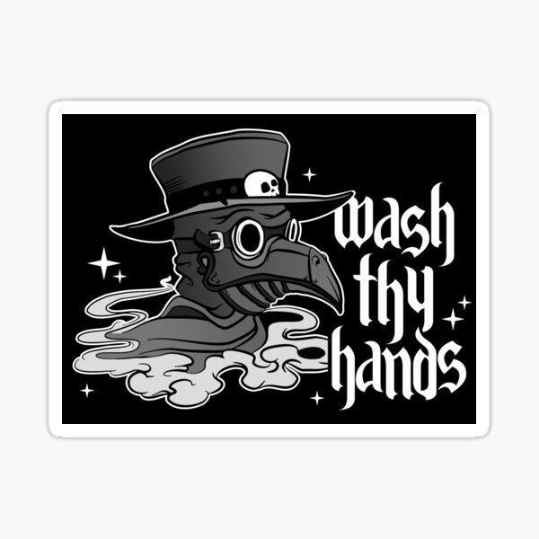 Wash thy hands!  Sticker