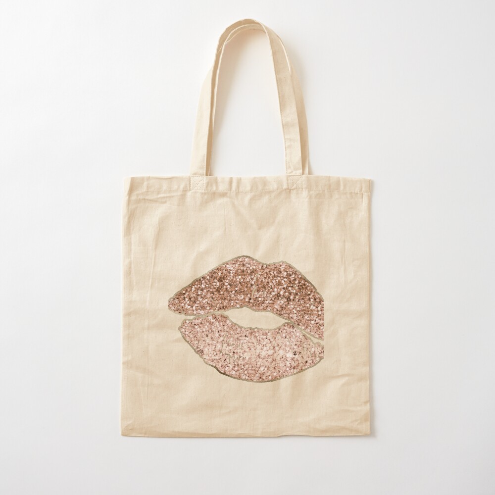 rose gold glitter bag