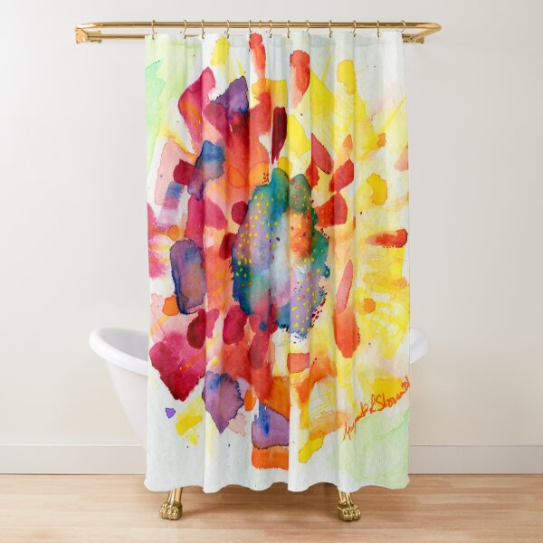 Flower-Colorburst Shower Curtain