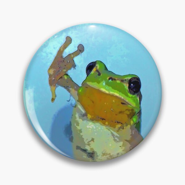 Item preview, CUTE FROG ON BLUE BACKGROUND designed and sold by Astralia.