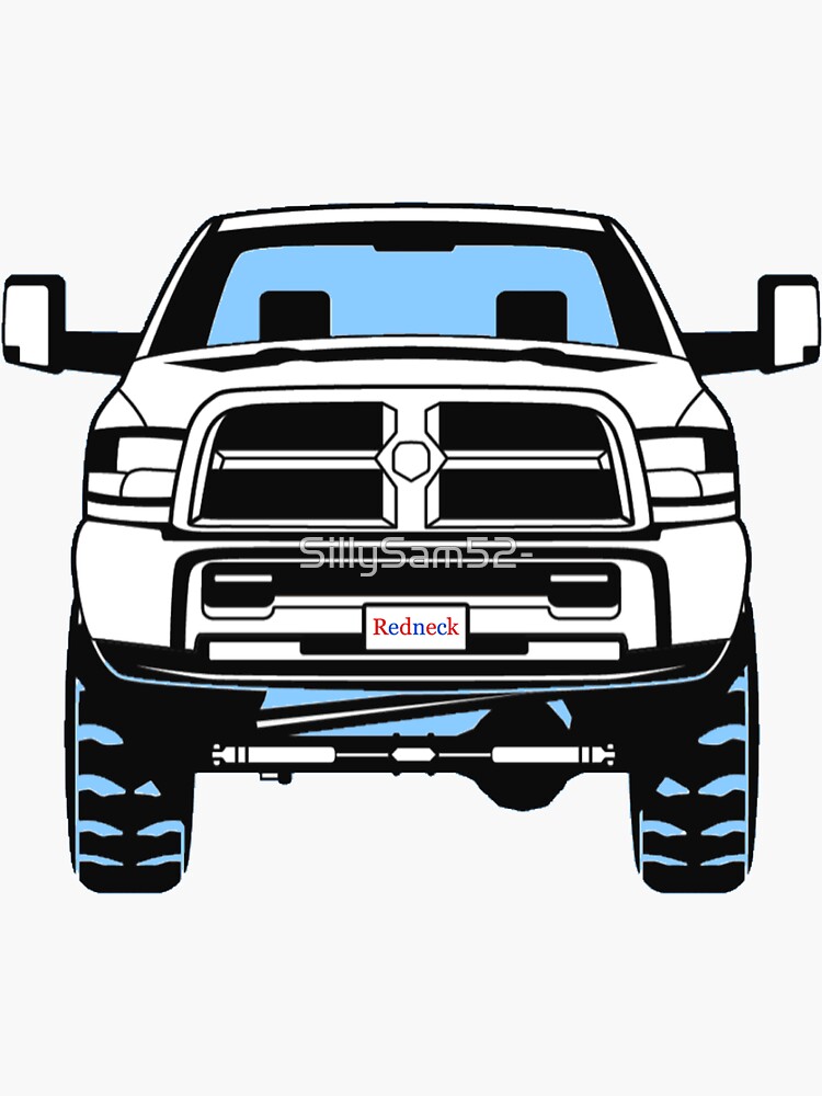 "Lifted Truck Sticker " Sticker for Sale by SillySam52 Redbubble
