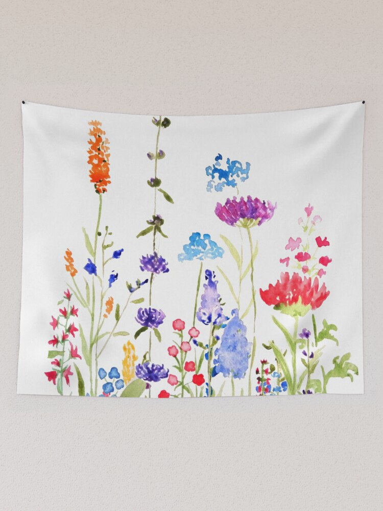 Wildflowers Tapestry, aesthetic tapestries