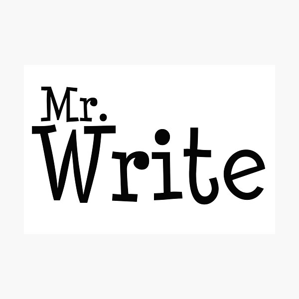 Aperçu de l'œuvre Mr. Write créée et vendue par By Stacy Dawn.