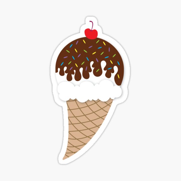 Item preview, Chocolate Ice Cream Cone designed and sold by WildRabbit.