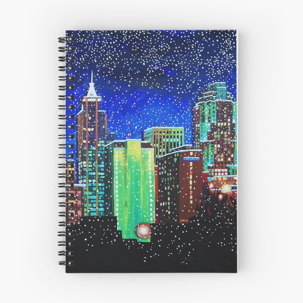 Item preview, Raleigh NC downtown in snow at night designed and sold by Tommy Midyette.