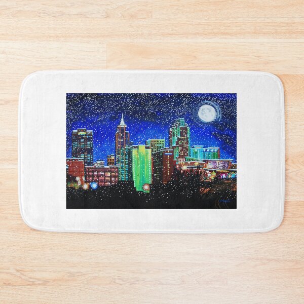 Item preview, Raleigh NC downtown in snow at night designed and sold by Tommy Midyette.