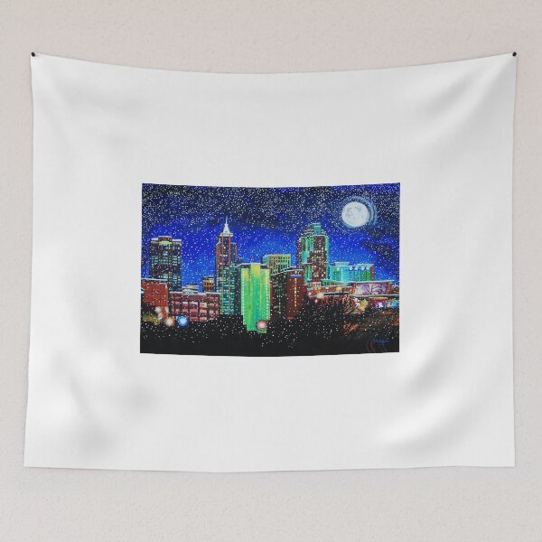 Item preview, Raleigh NC downtown in snow at night designed and sold by Tommy Midyette.