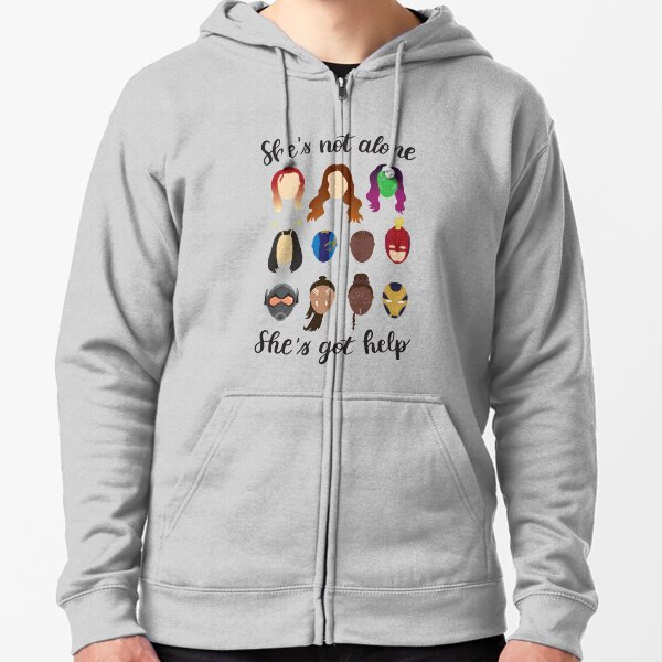 She's got help Zipped Hoodie