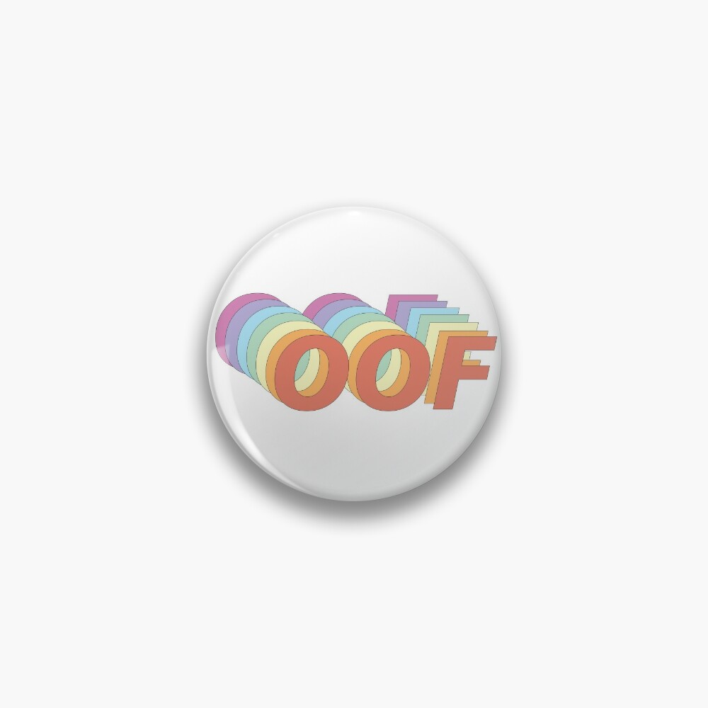 Oof Rainbow Pin By Rubyisnotcool Redbubble - roblox play button rainbow