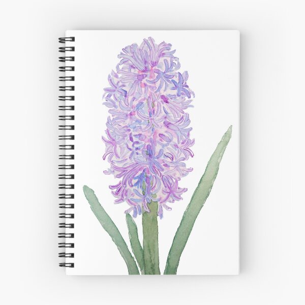 Item preview, hand painted botanical purple blue pink hyacinth  designed and sold by SelenePaintings .