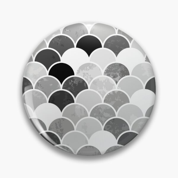 Item preview, Monochrome Black and White Mermaid Scale designed and sold by Pink Pineapple Works.