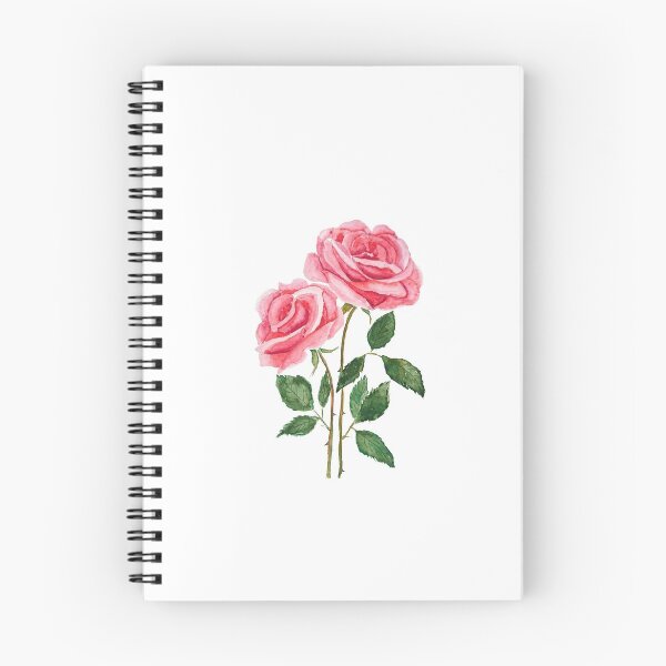 Item preview, hand painted 2 pink roses watercolor  designed and sold by ColorandColor.