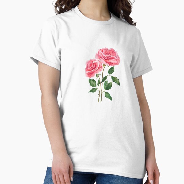 Artikel-Vorschau von handgemaltes Aquarell mit 2 rosa Rosen, designt und verkauft von ColorandColor.
