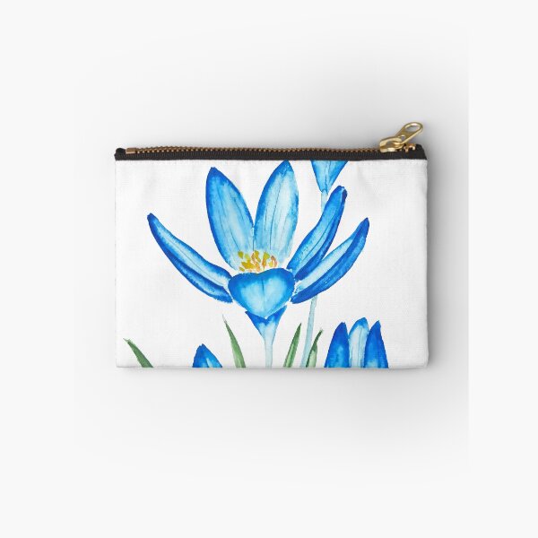 Item preview, hand painted blue crocus flower watercolor  designed and sold by SelenePaintings .