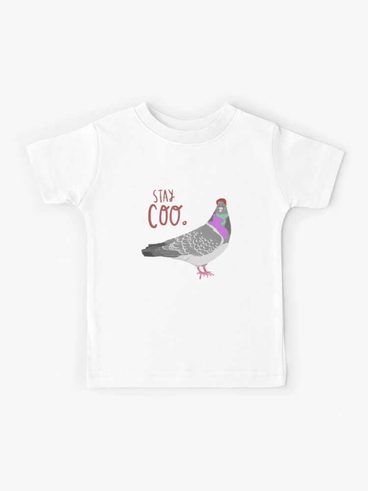 Stay Coo Funny Pigeon Bird Wearing Sunglasses T-Shirt